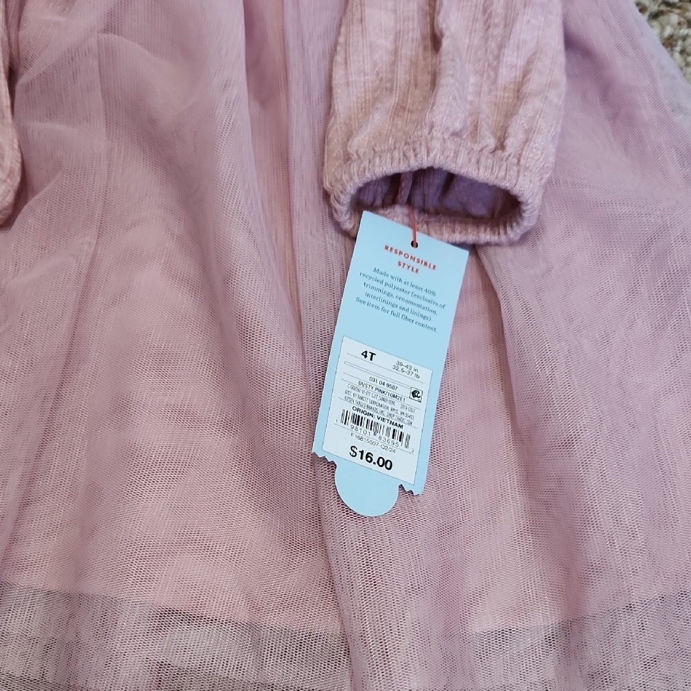 Pink Ruffled Kids Dress - Picture 2 of 5